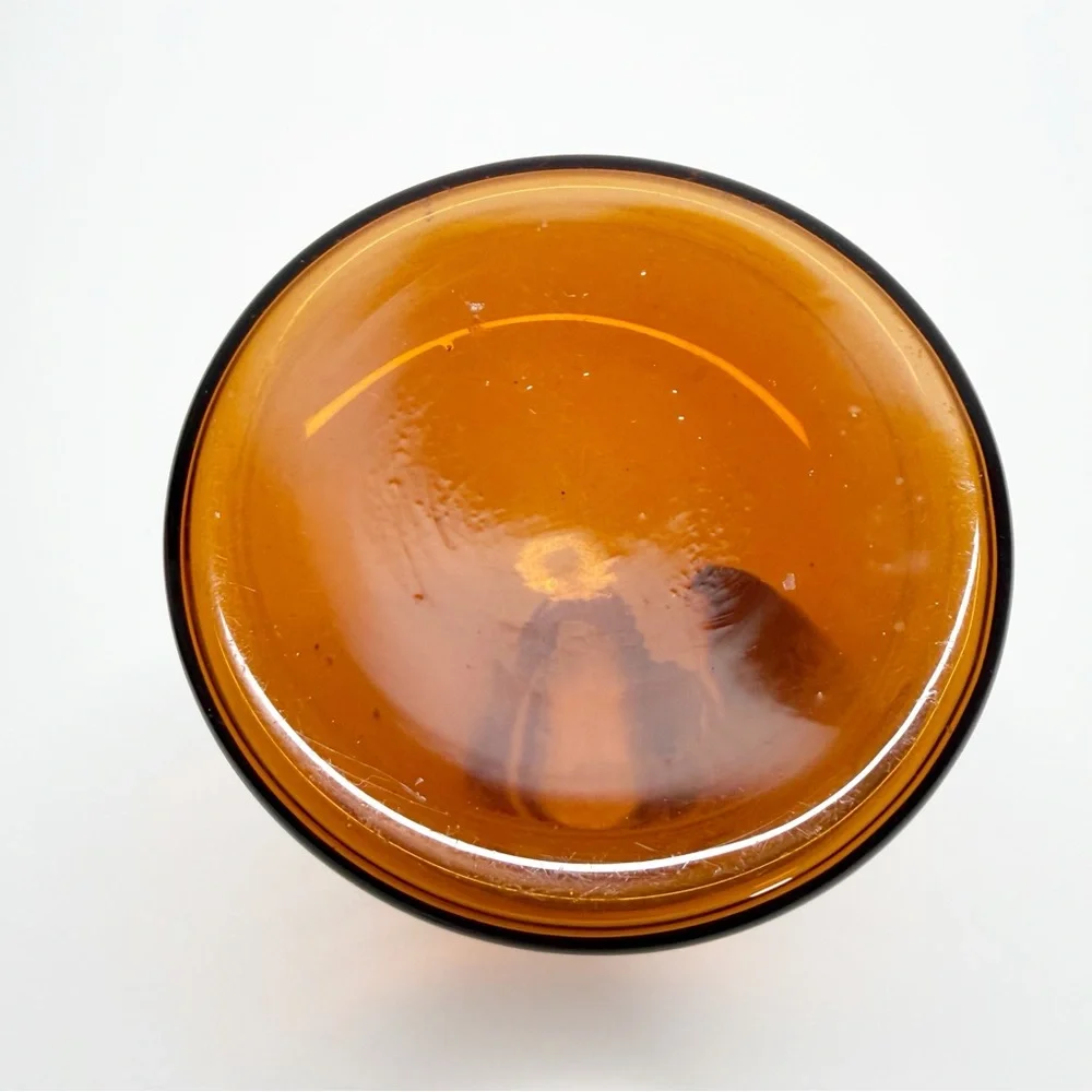 Vintage Brown Glass Fluted Pitcher Bud Vase